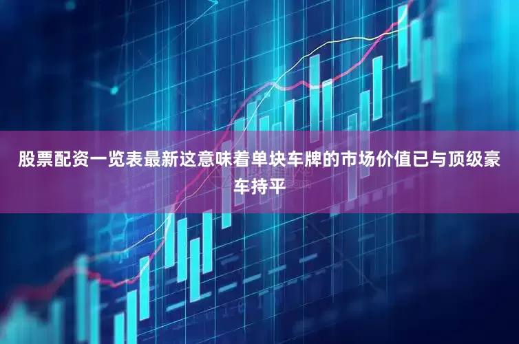 股票配资一览表最新这意味着单块车牌的市场价值已与顶级豪车持平